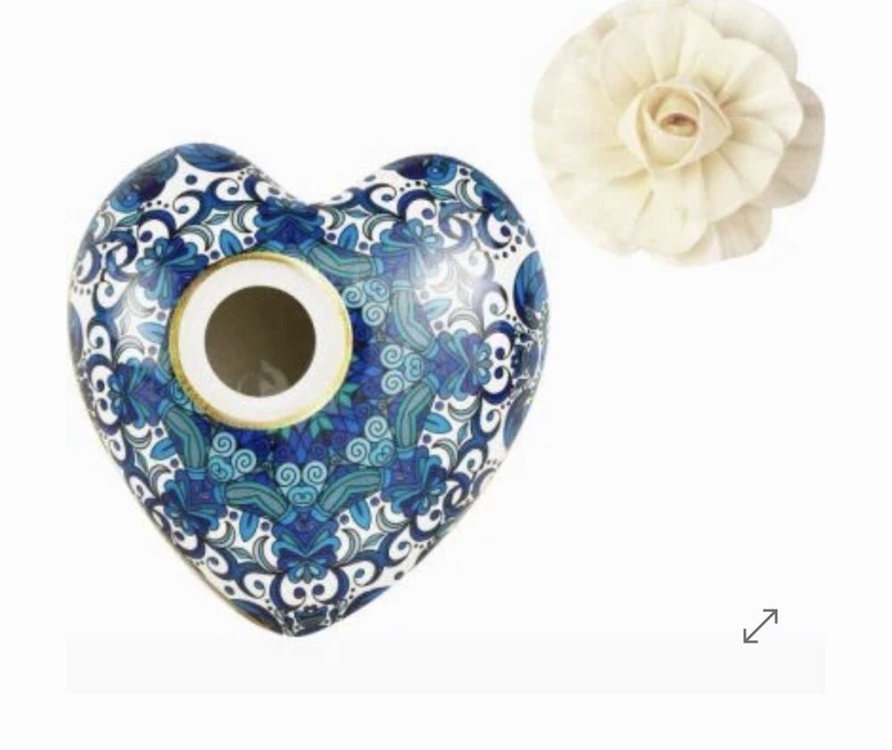 Baci Milano Diffuser Porcelain Cobalt Blue & White Air Freshener Bud Vase